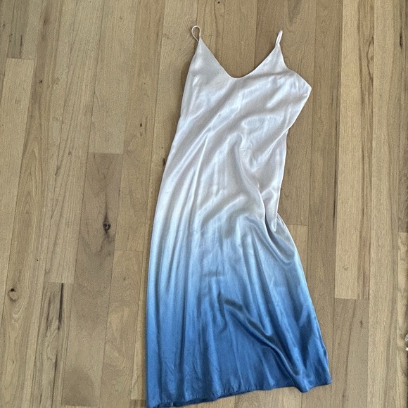 Reformation Ombré Sofia 100% Silk Slip Midi Dress Blue Lavender size 0 $278 Prom - Picture 12 of 14